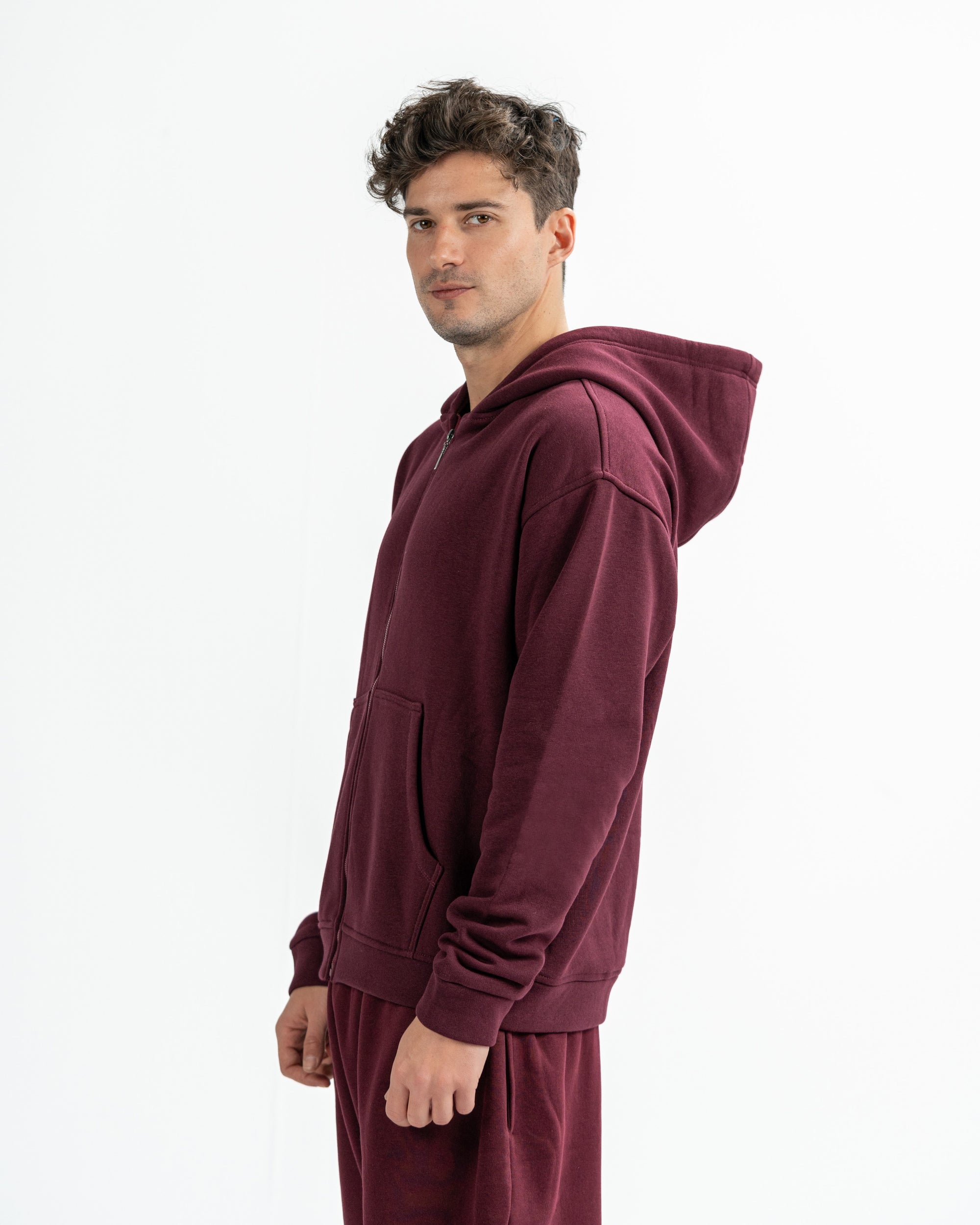 Blank Zip up in Burgundy