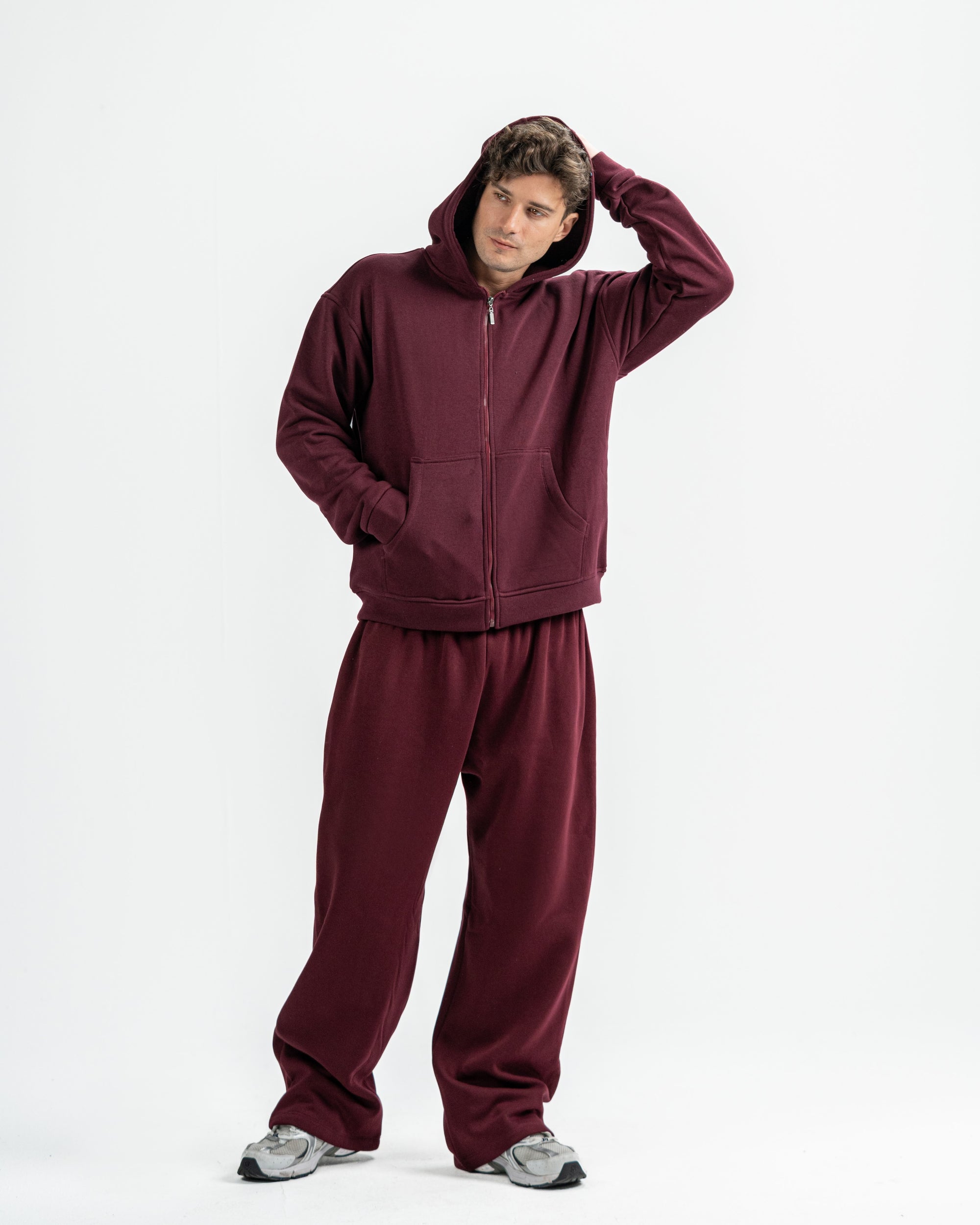 Blank Zip up in Burgundy