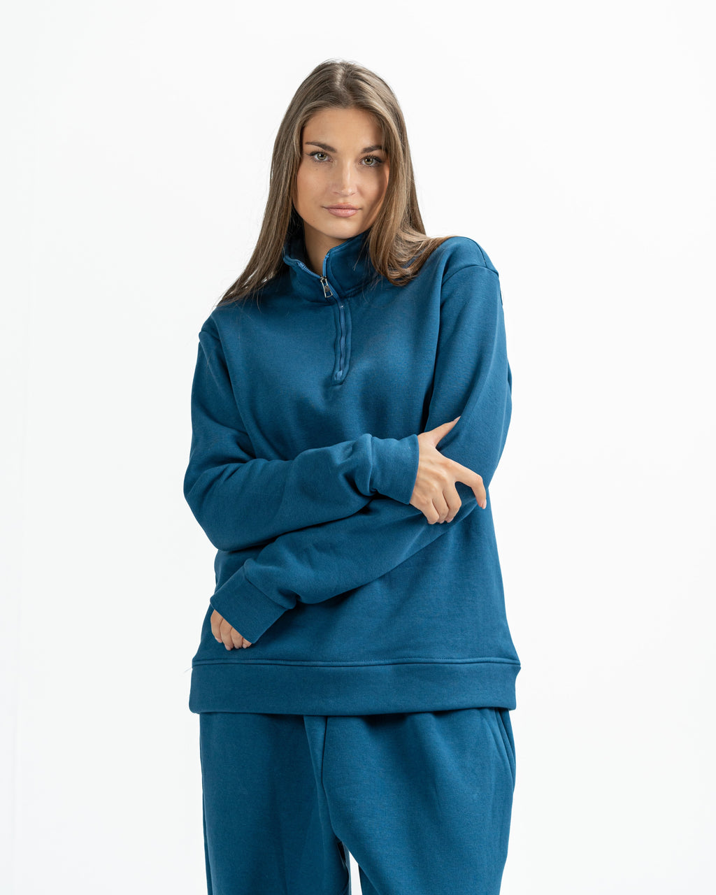 Quarter Zip in Indigo