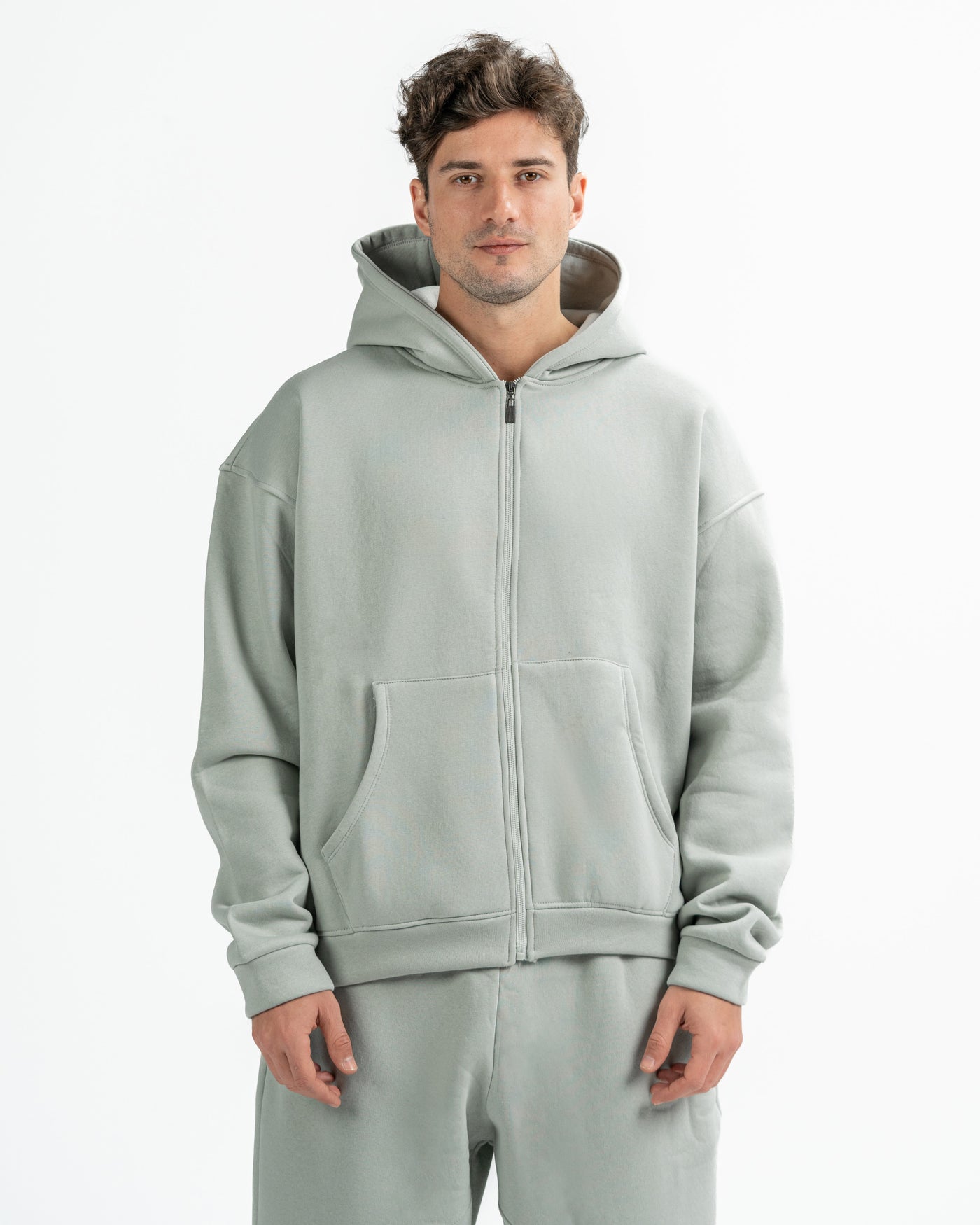 Blank Zip up in light grey