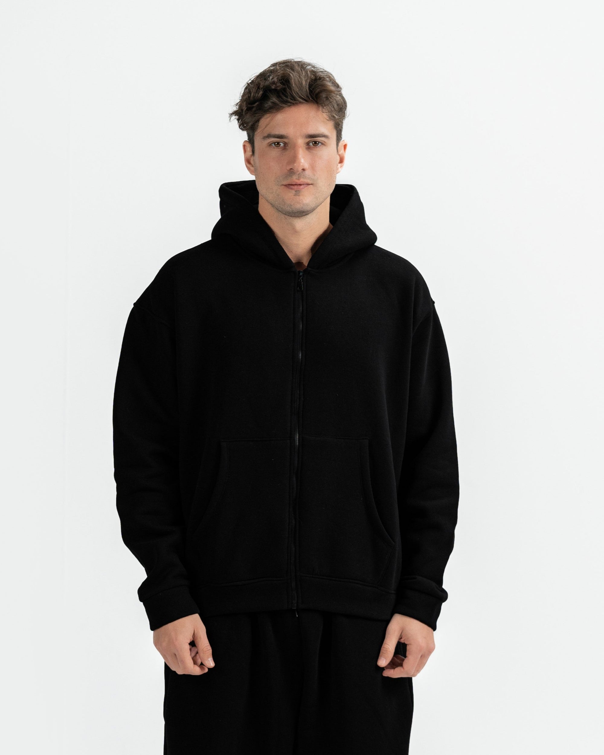Blank Zip up in black
