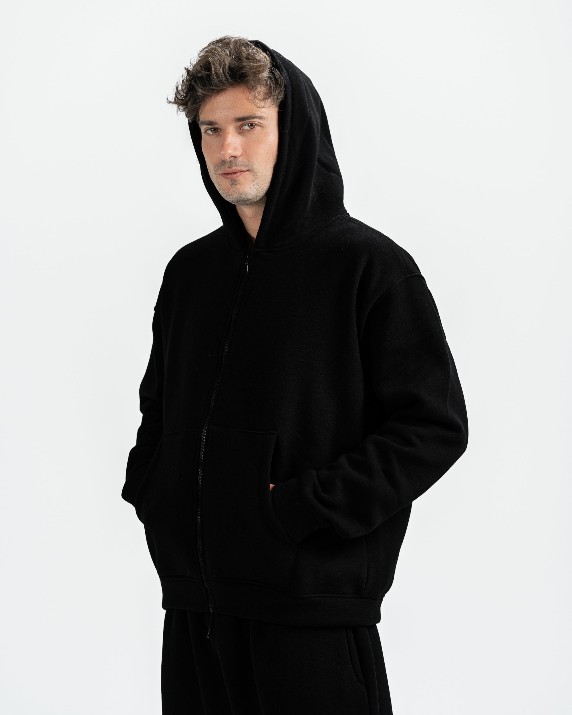 Blank Zip up in black