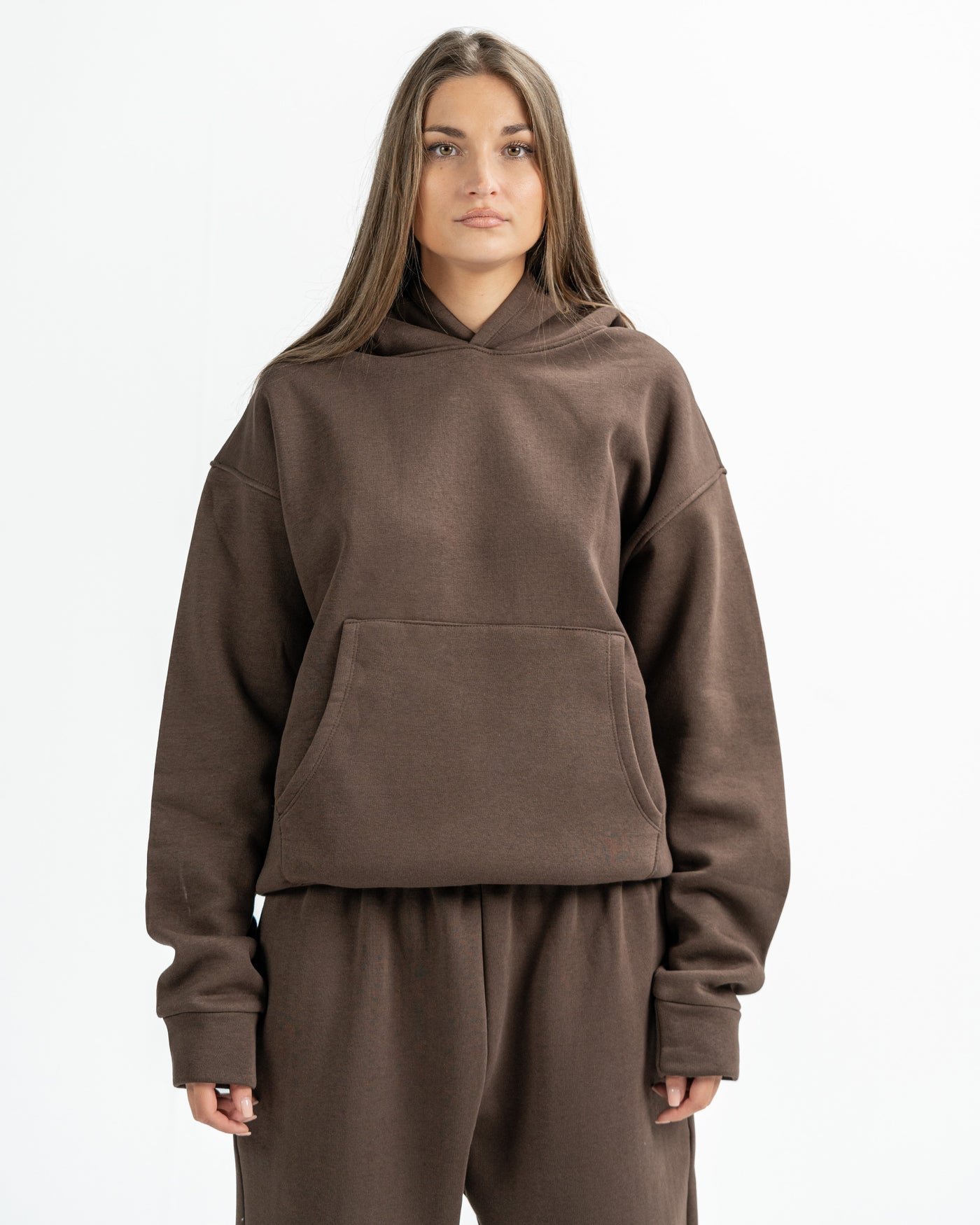 Blank Hoodie in coco brown