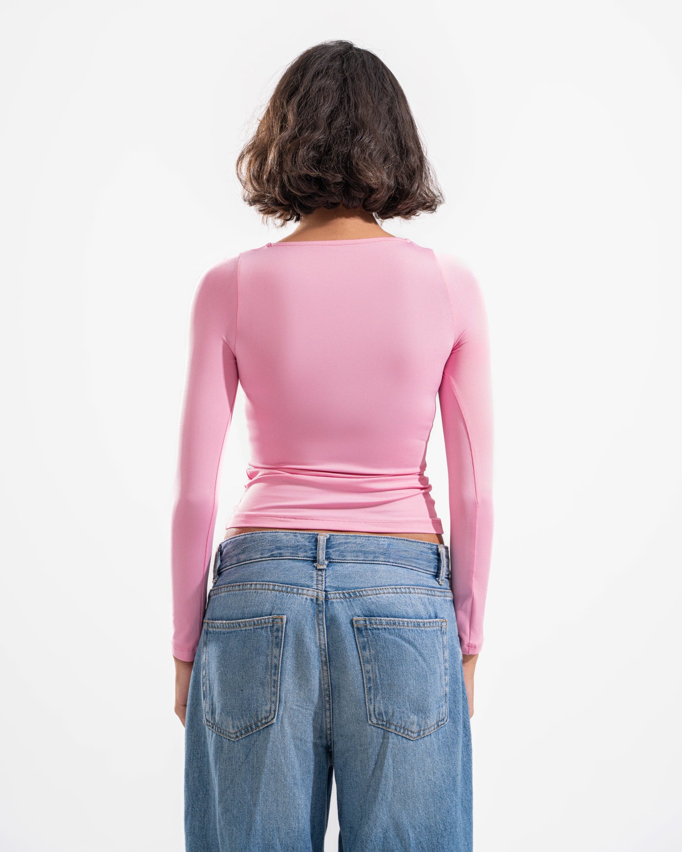 ASYMMETRIC LONG SLEEVE IN PINK