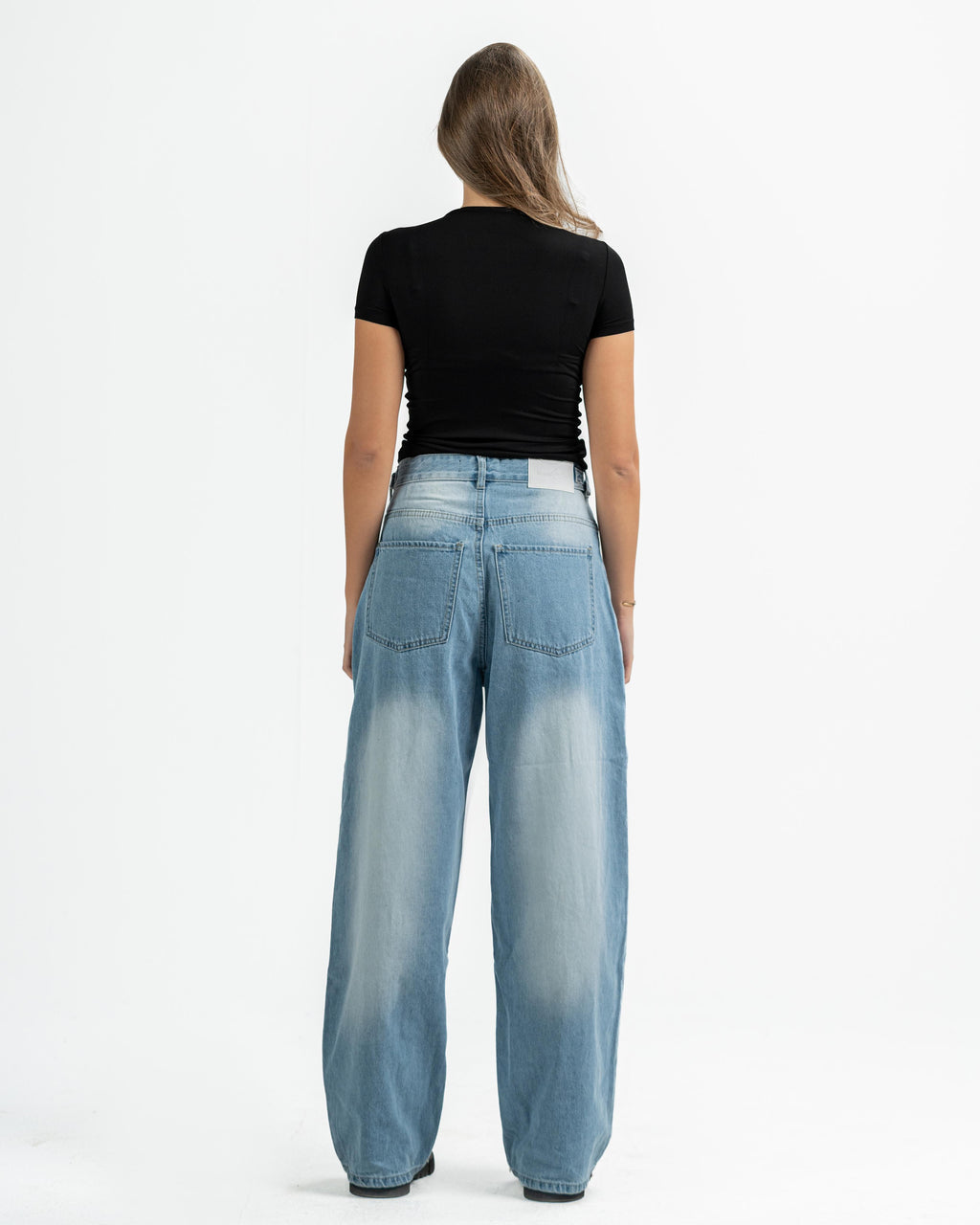 Baggy Denim In Ice Blue