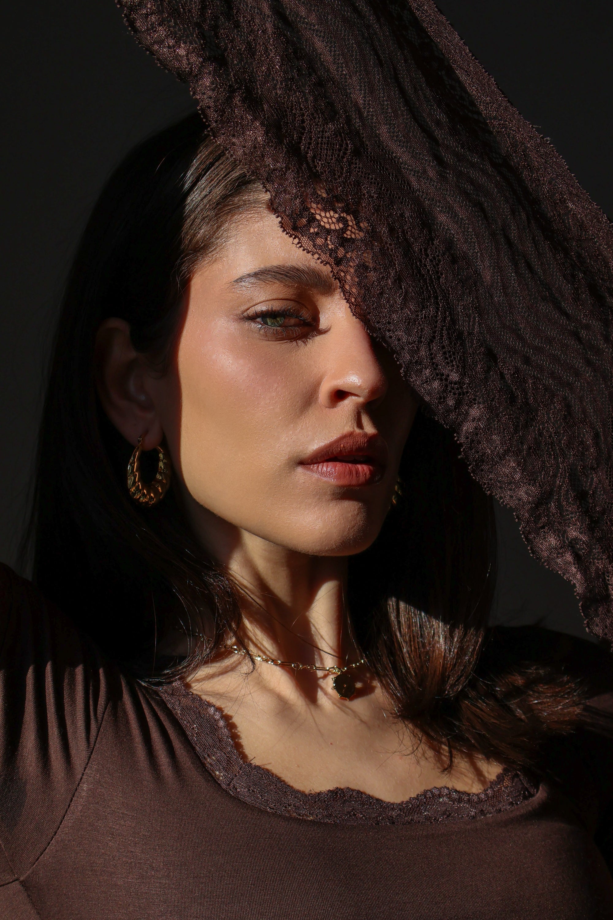 Lace square neck cap sleeve top