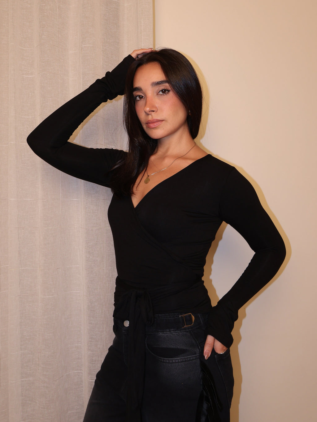 Long Sleeve Wrap Cardigan