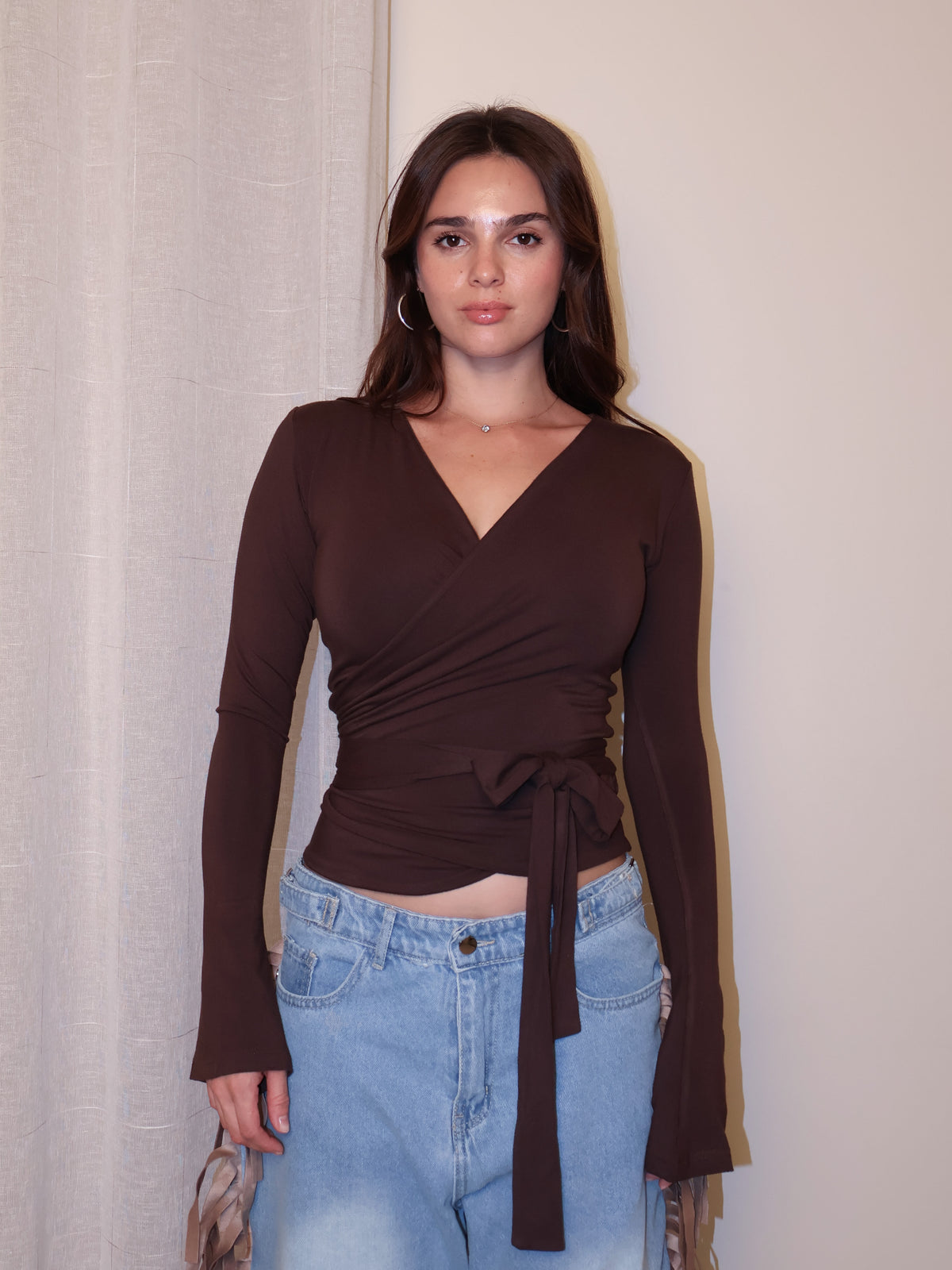 Long Sleeve Wrap Cardigan