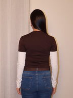 Y2K Contrast Sleeve Tee