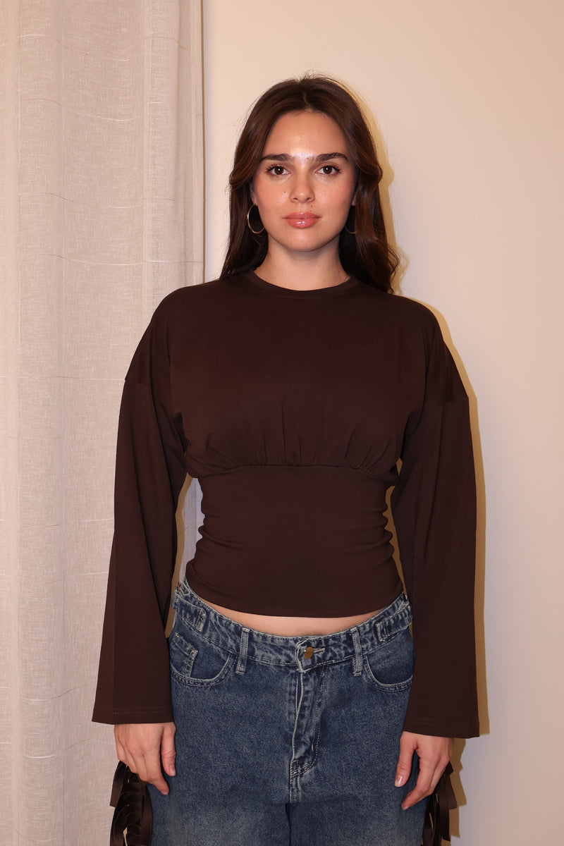 Cinched crewneck