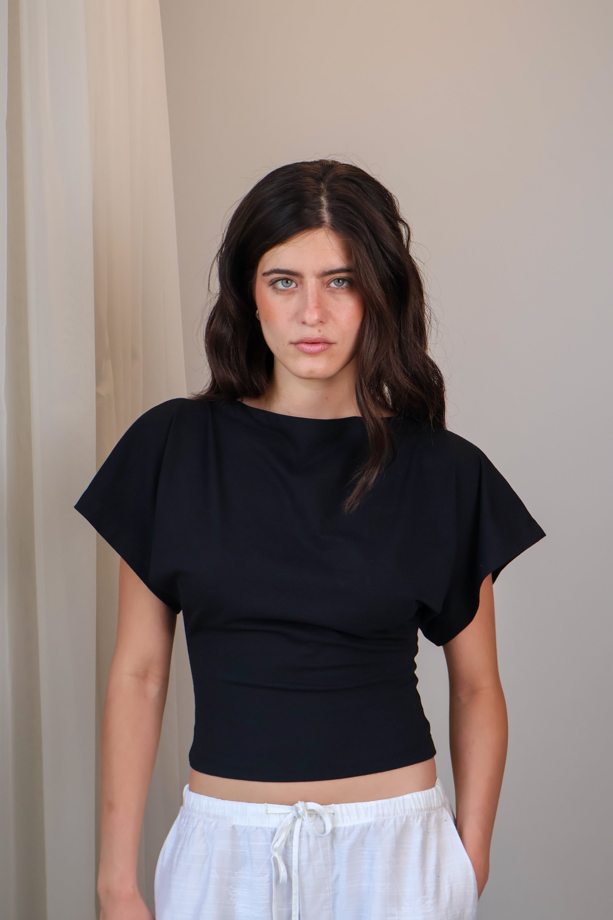 Boatneck Shaping Waist Top