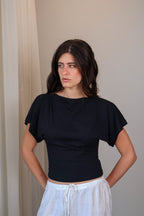 Boatneck Shaping Waist Top