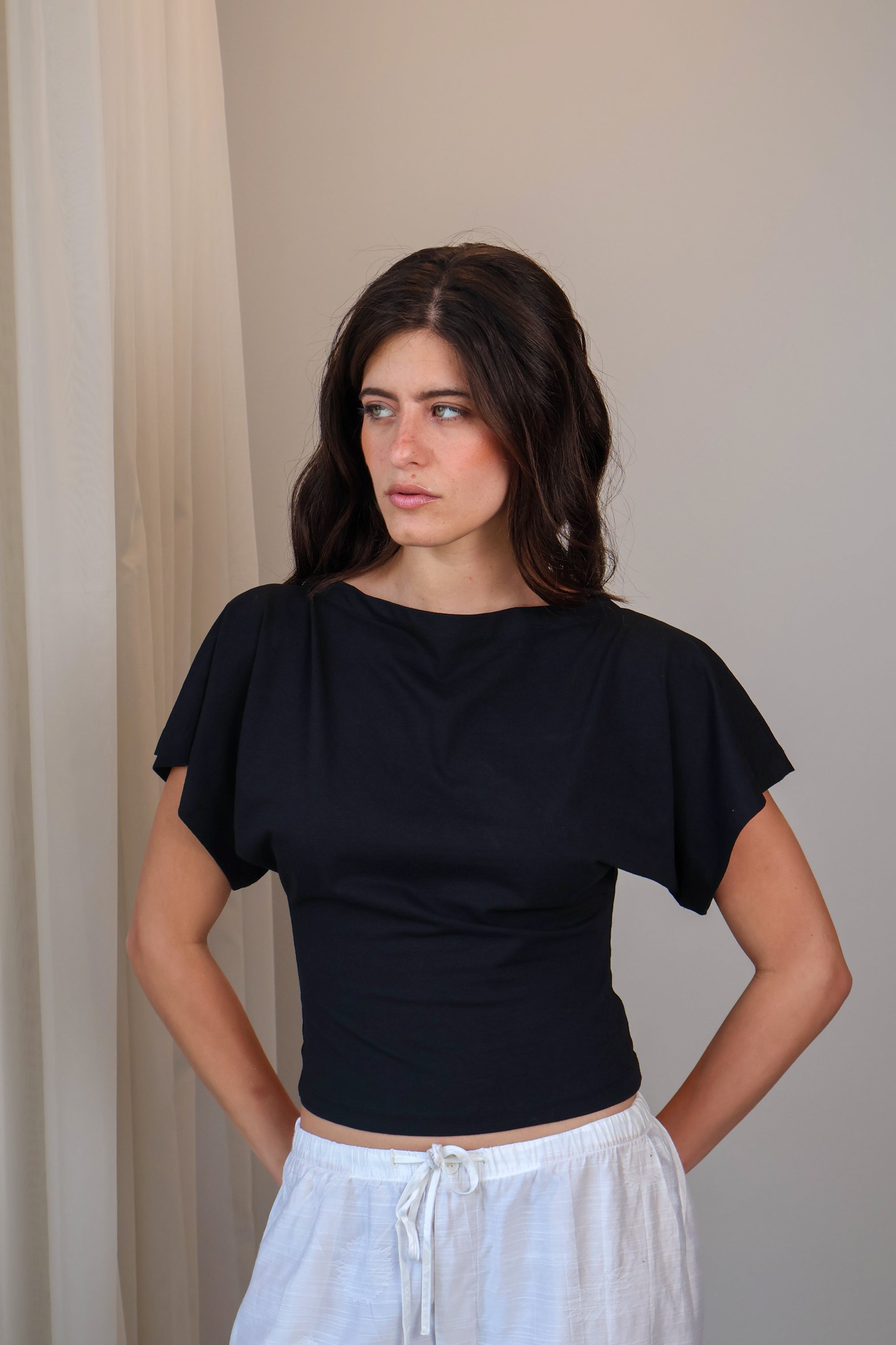 Boatneck Shaping Waist Top