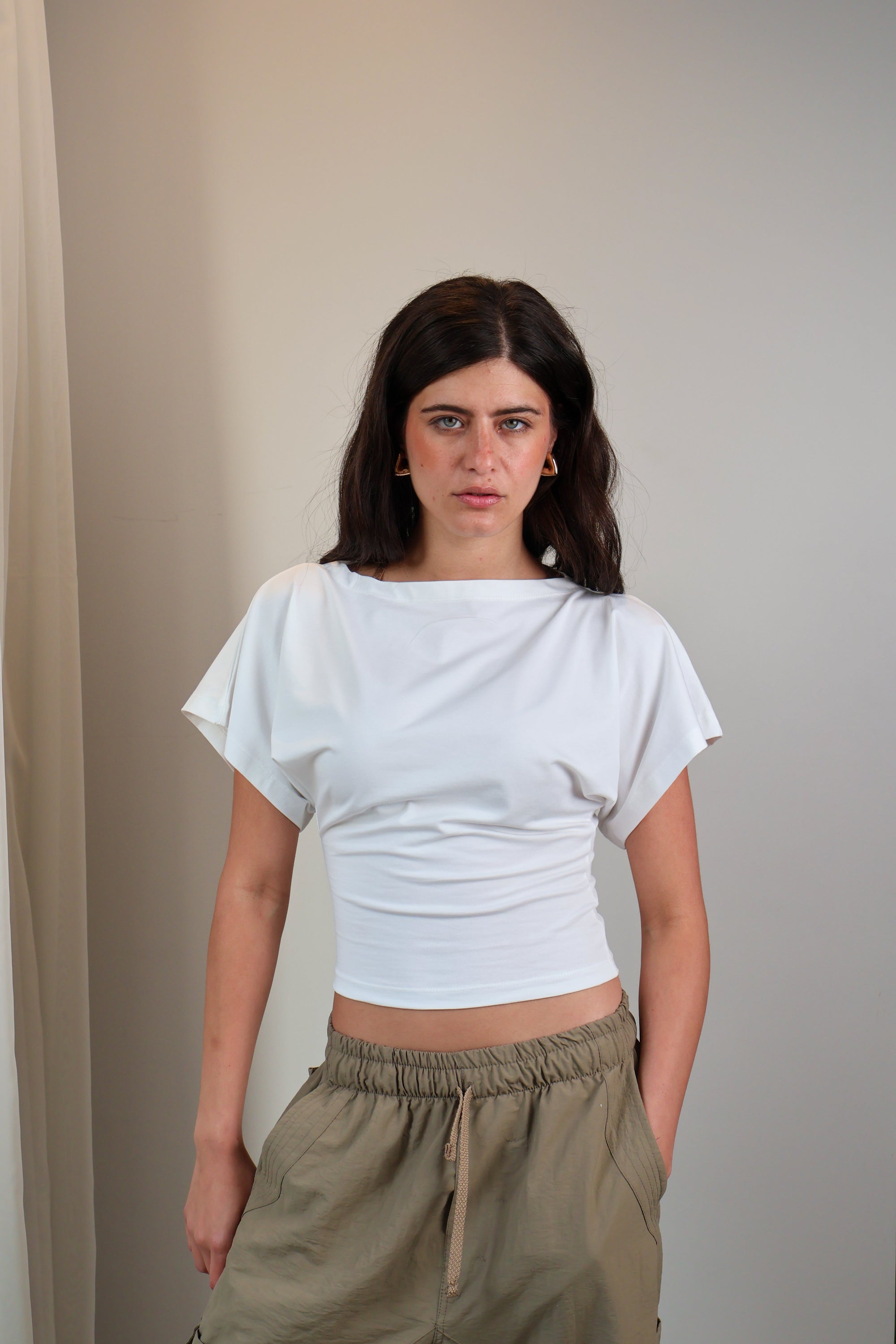 Boatneck Shaping Waist Top