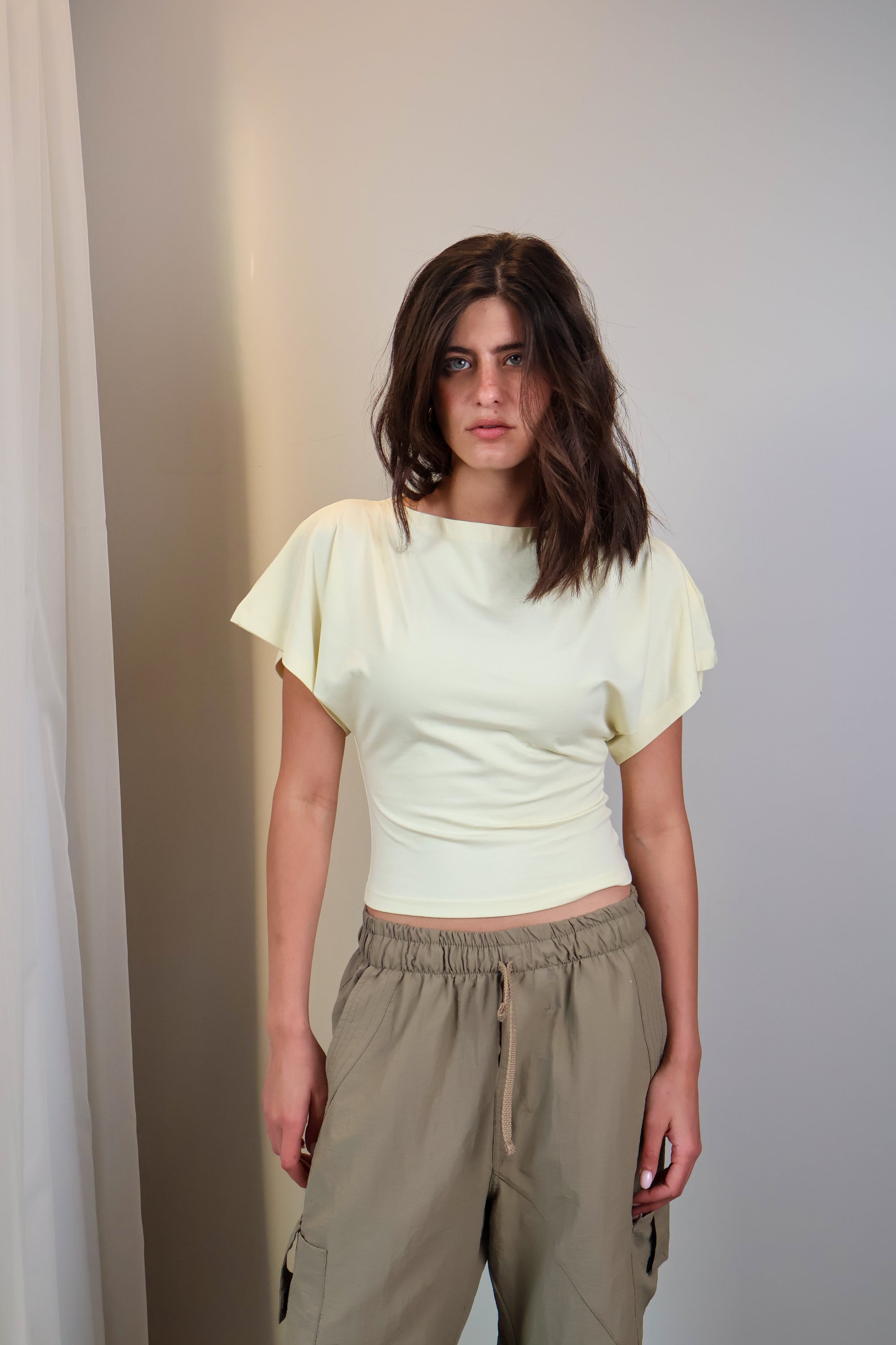 Boatneck Shaping Waist Top