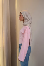 Boatneck Shaping Waist Top Full Sleeve