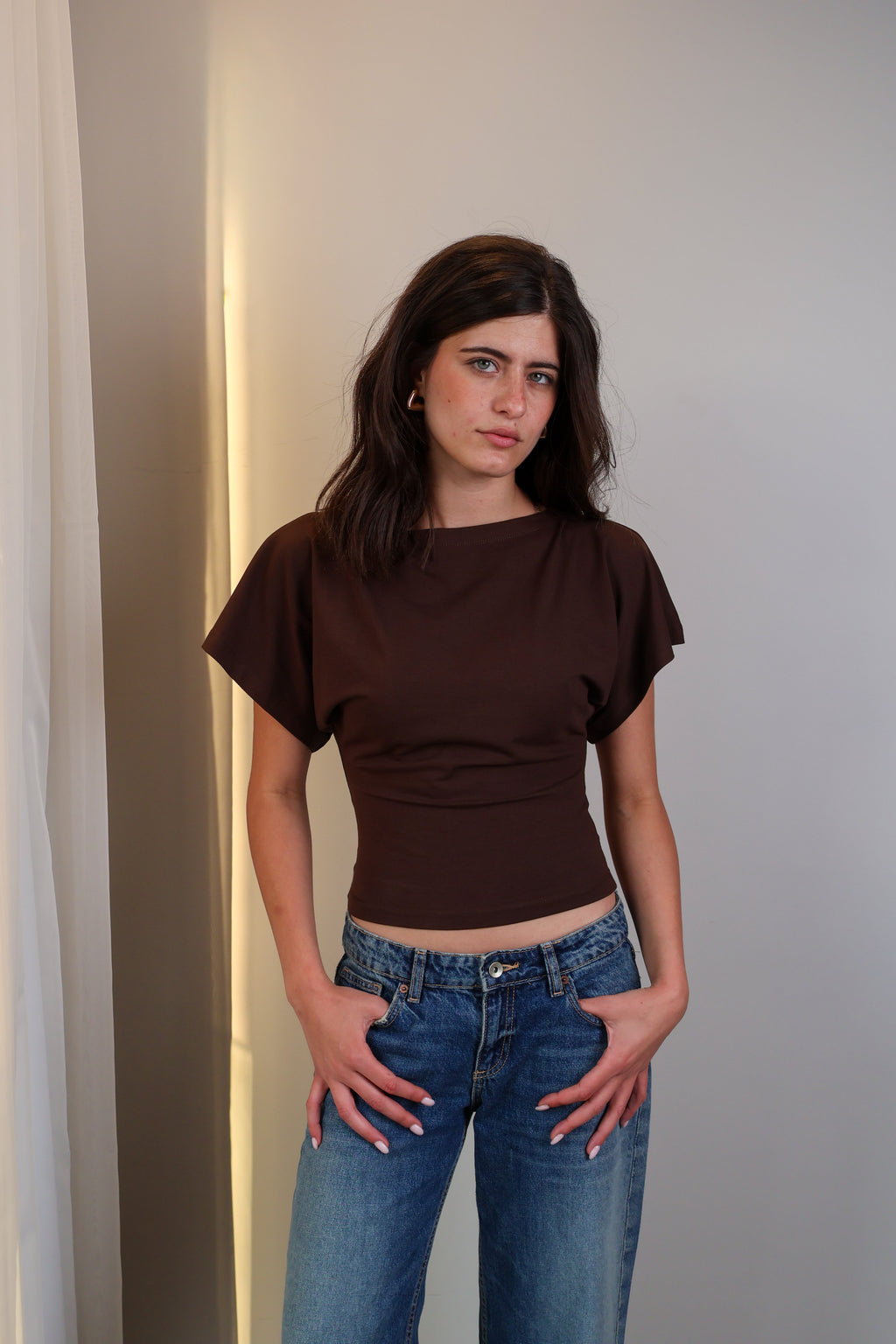 Boatneck Shaping Waist Top