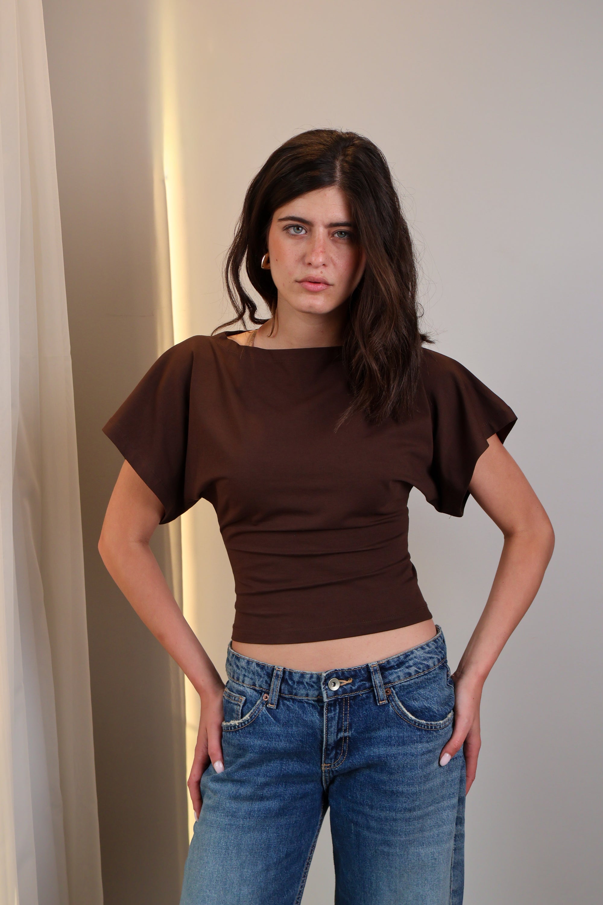 Boatneck Shaping Waist Top