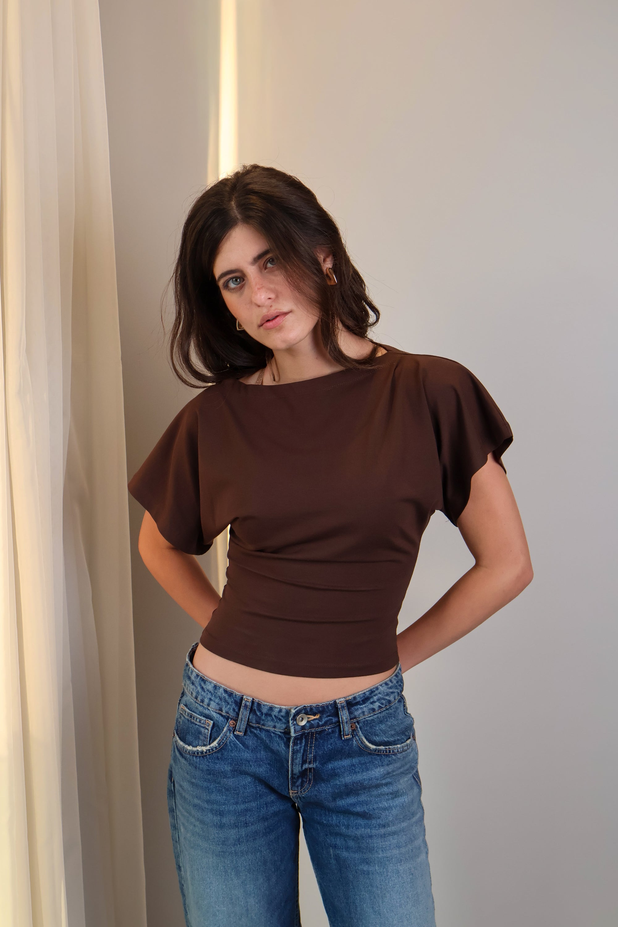 Boatneck Shaping Waist Top