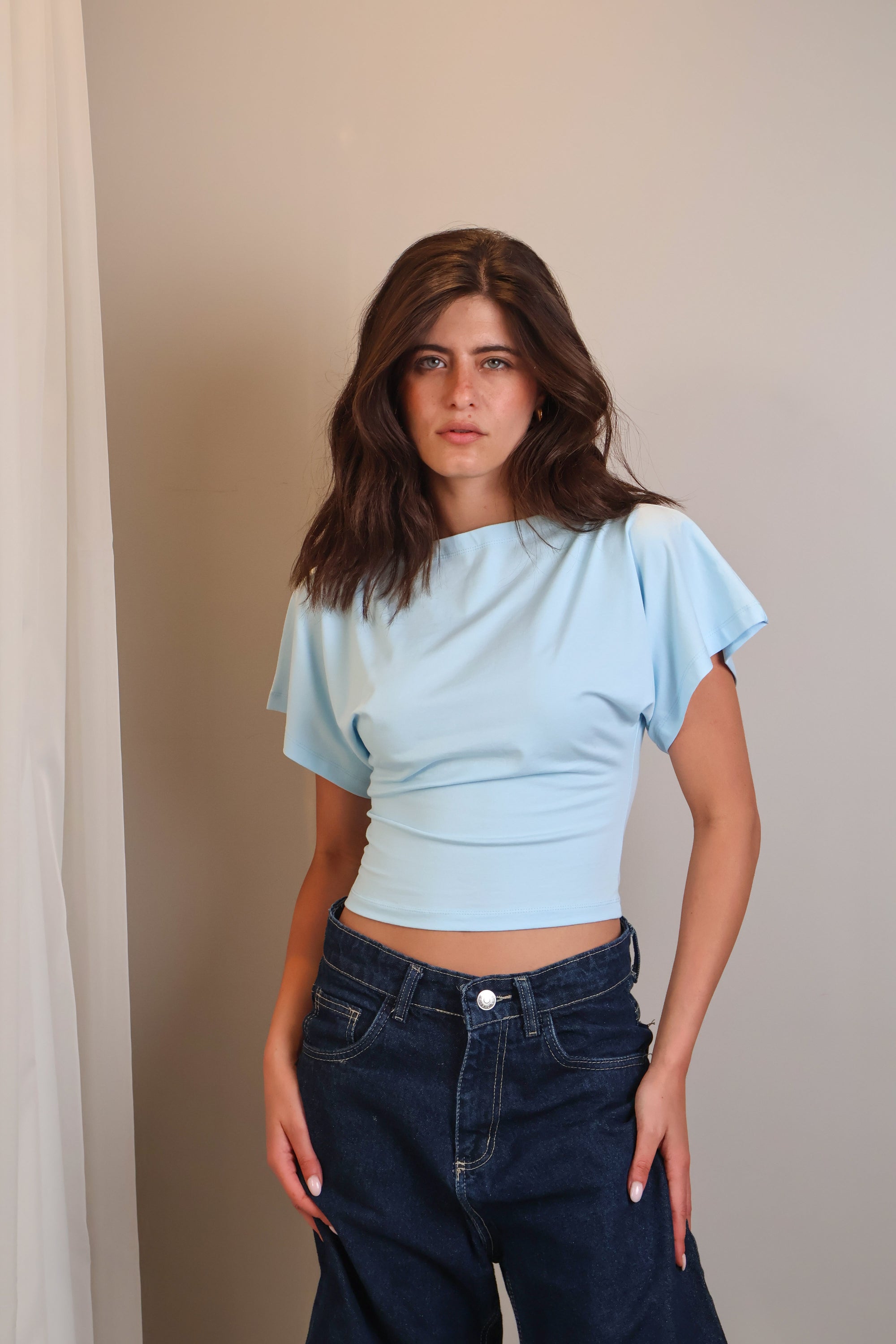 Boatneck Shaping Waist Top