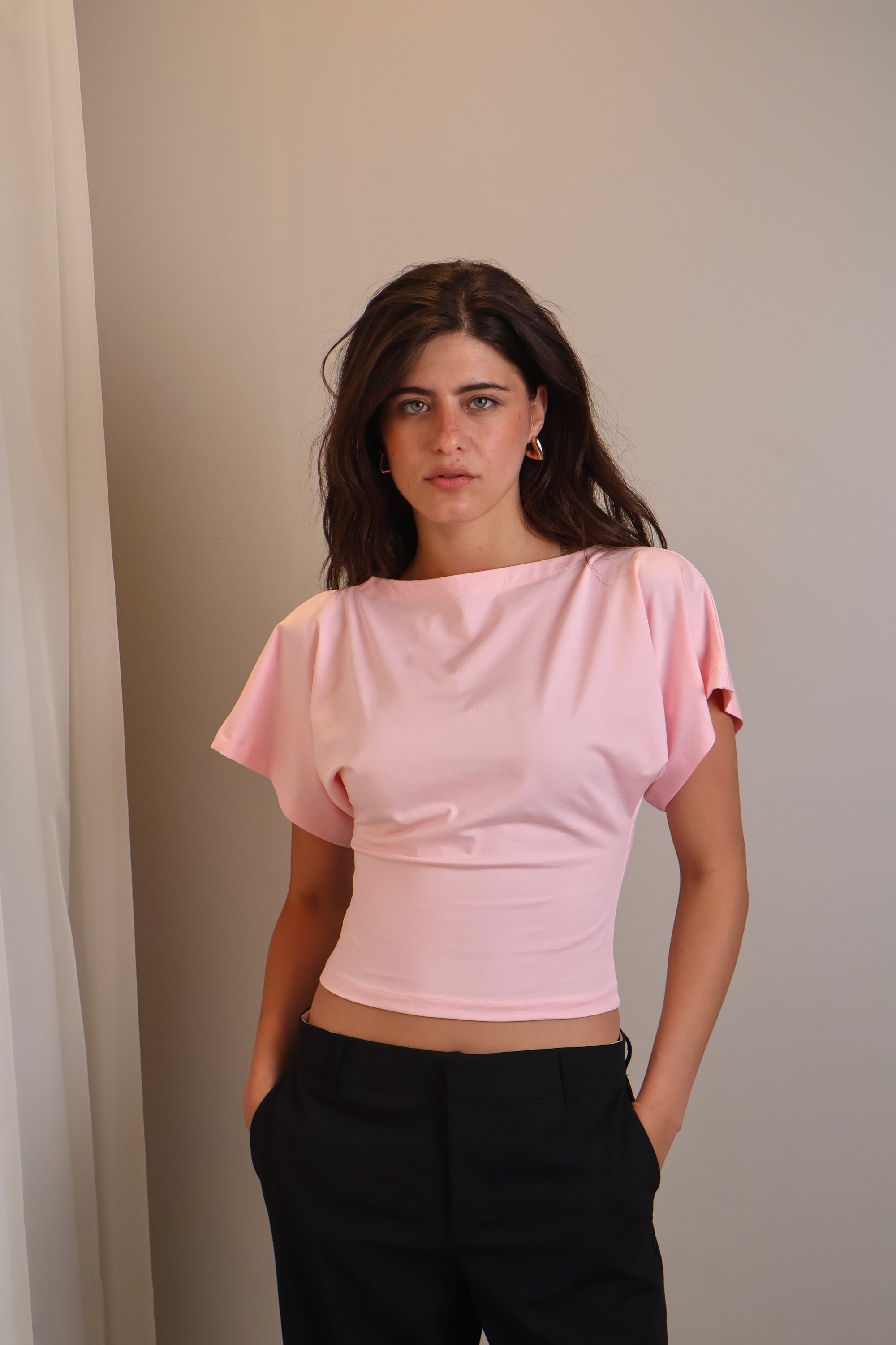 Boatneck Shaping Waist Top