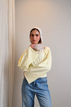 Boatneck Shaping Waist Top Full Sleeve