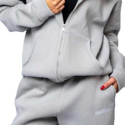 Blank Zip up in light grey