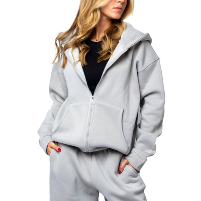 Blank Zip up in light grey