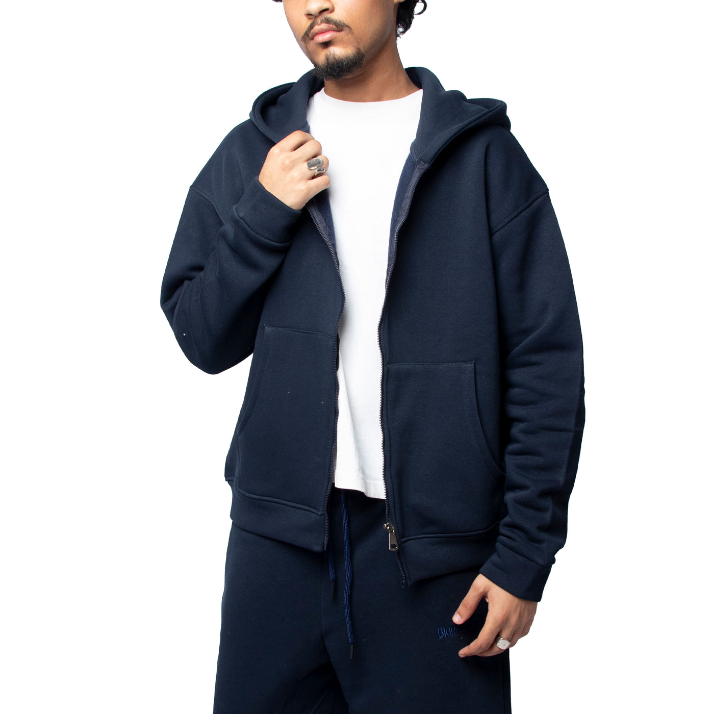 Blank Zip up in navy blue