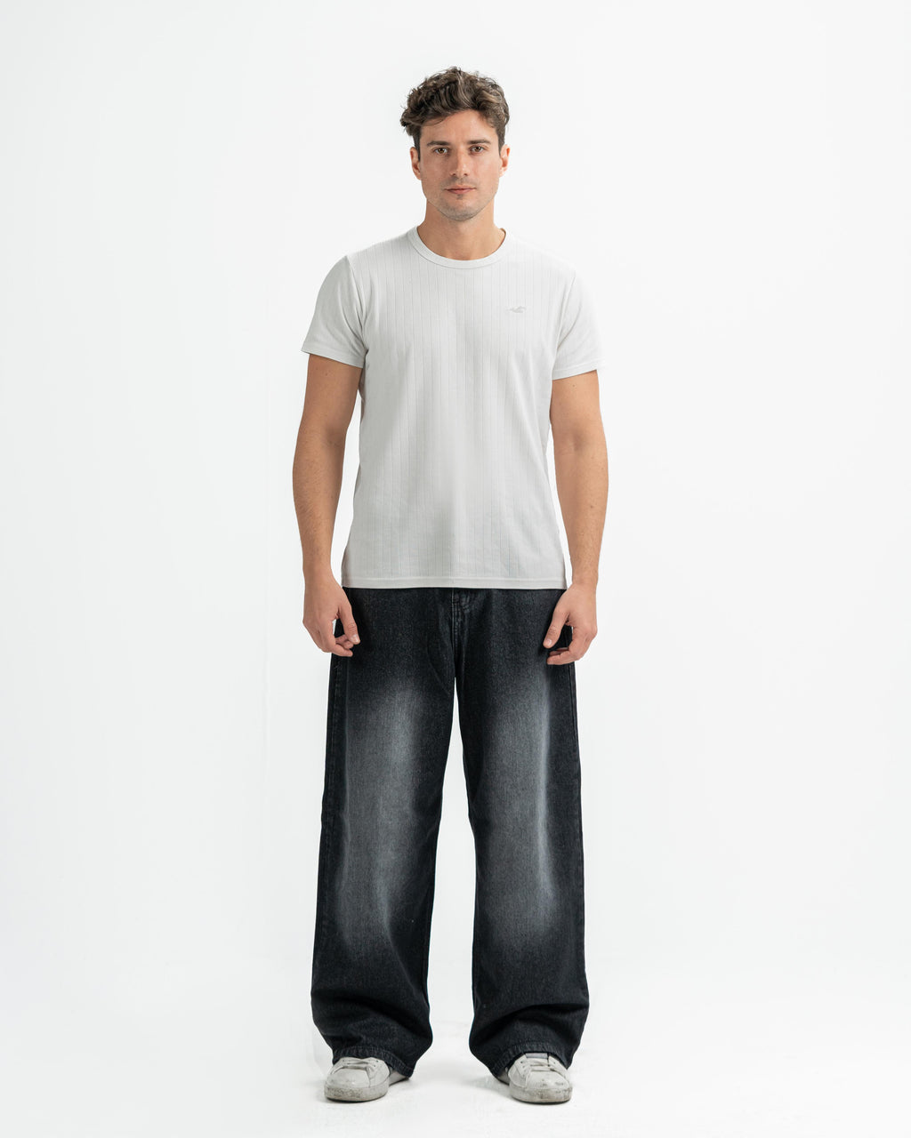 Baggy Denim In Washed Black