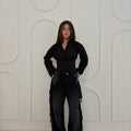 Cowboy Wide Leg Fringe Jeans