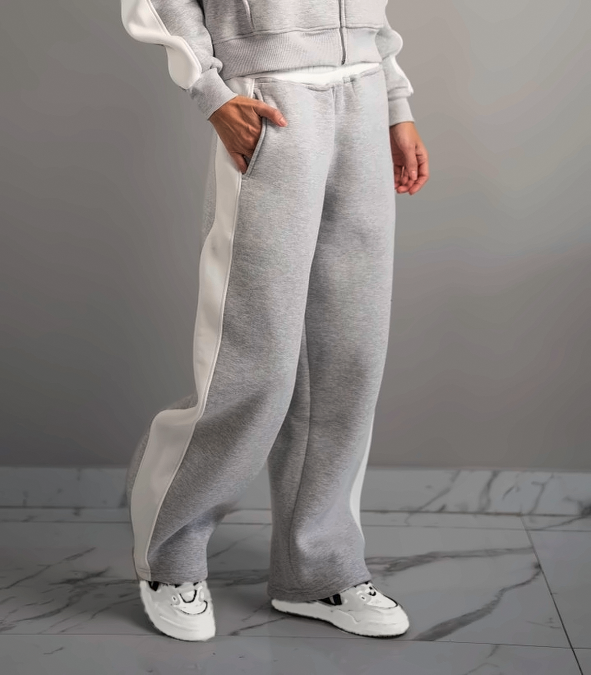 Fluff color block sweats