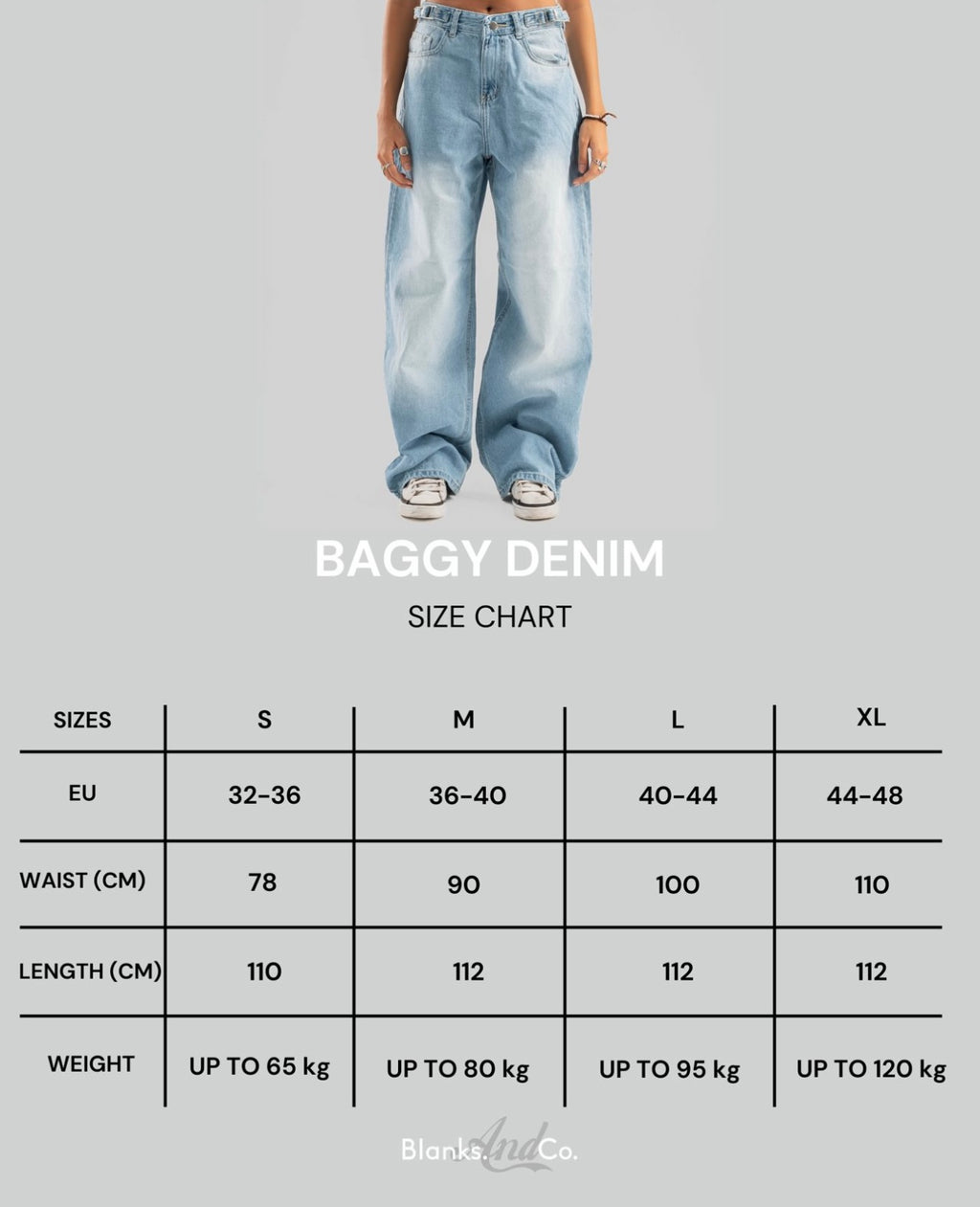 Baggy Denim In Washed Black