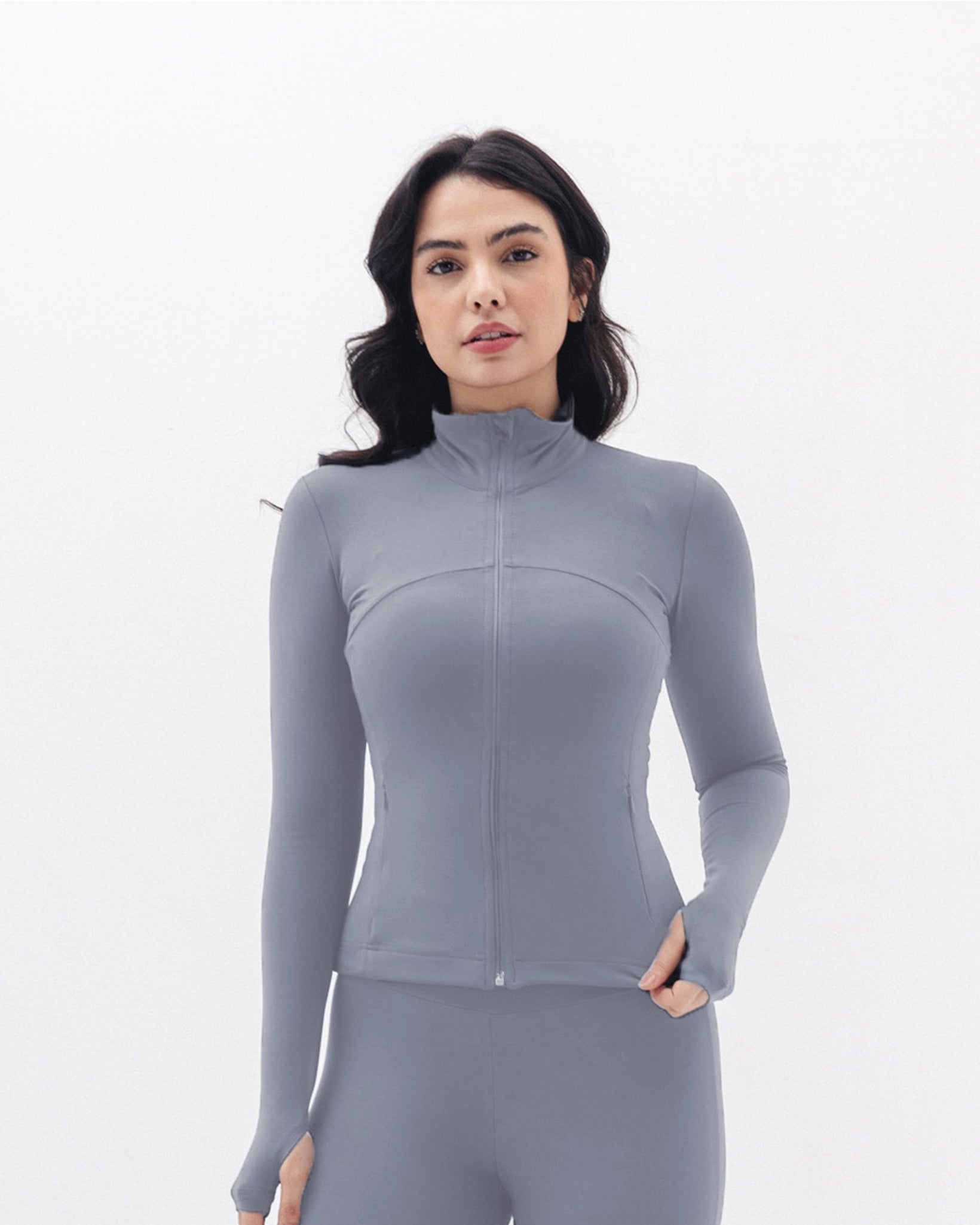 Shaping Athleisure jacket in Cool grey